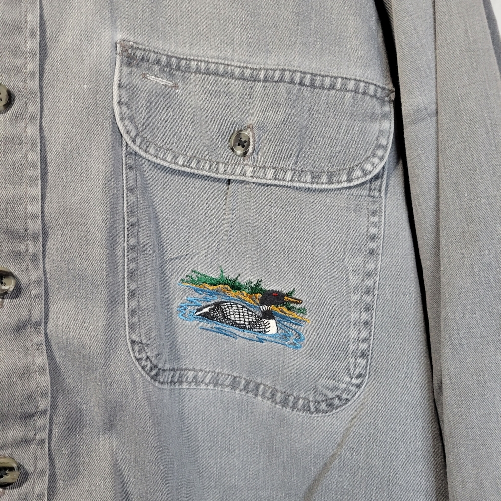 Mens Canadian Outdoors Heavy Long Sleeve Button front Shirt Fits Like an Xl - Picture 2 of 8